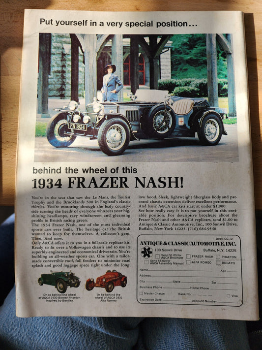Vtg Car Classics Magazine February 1978