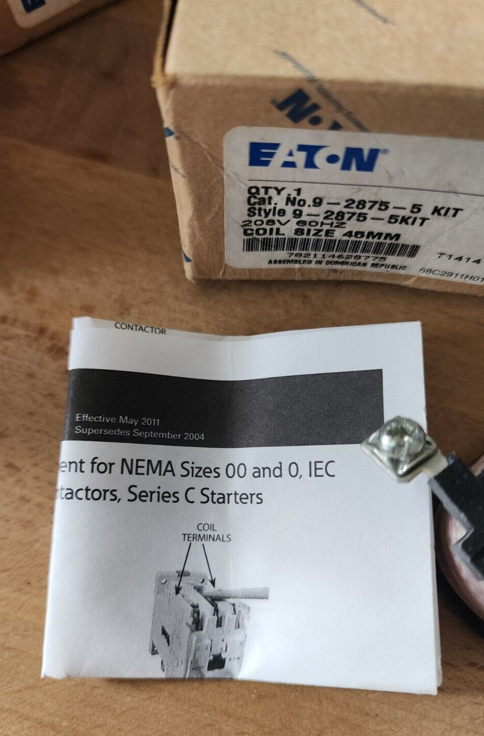 NEW - EATON CUTLER HAMMER 9-2875-5 CONTACTOR REPLACEMENT COIL