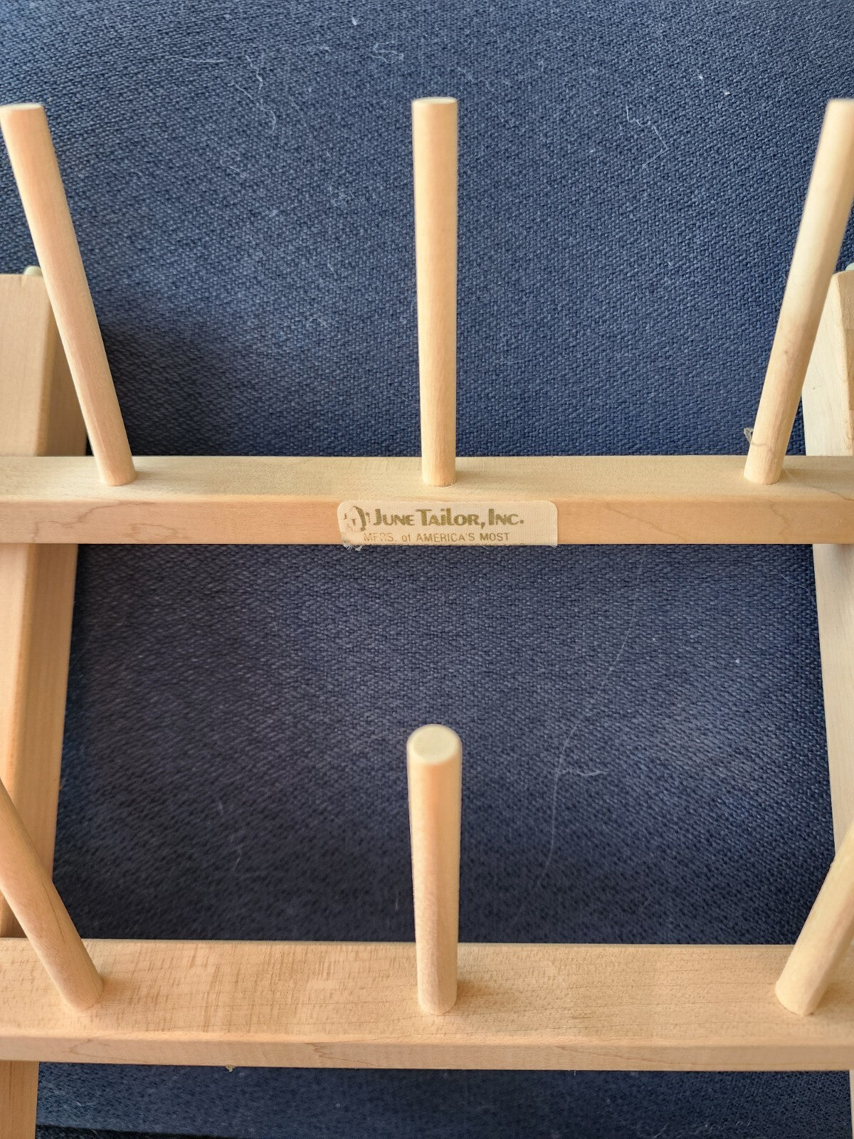 Wall Mount June Tailor Sewing 15 Thread Spool Holder Wood