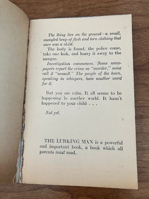 Vtg Paperback - THE LURKING MAN by Gerald Butler