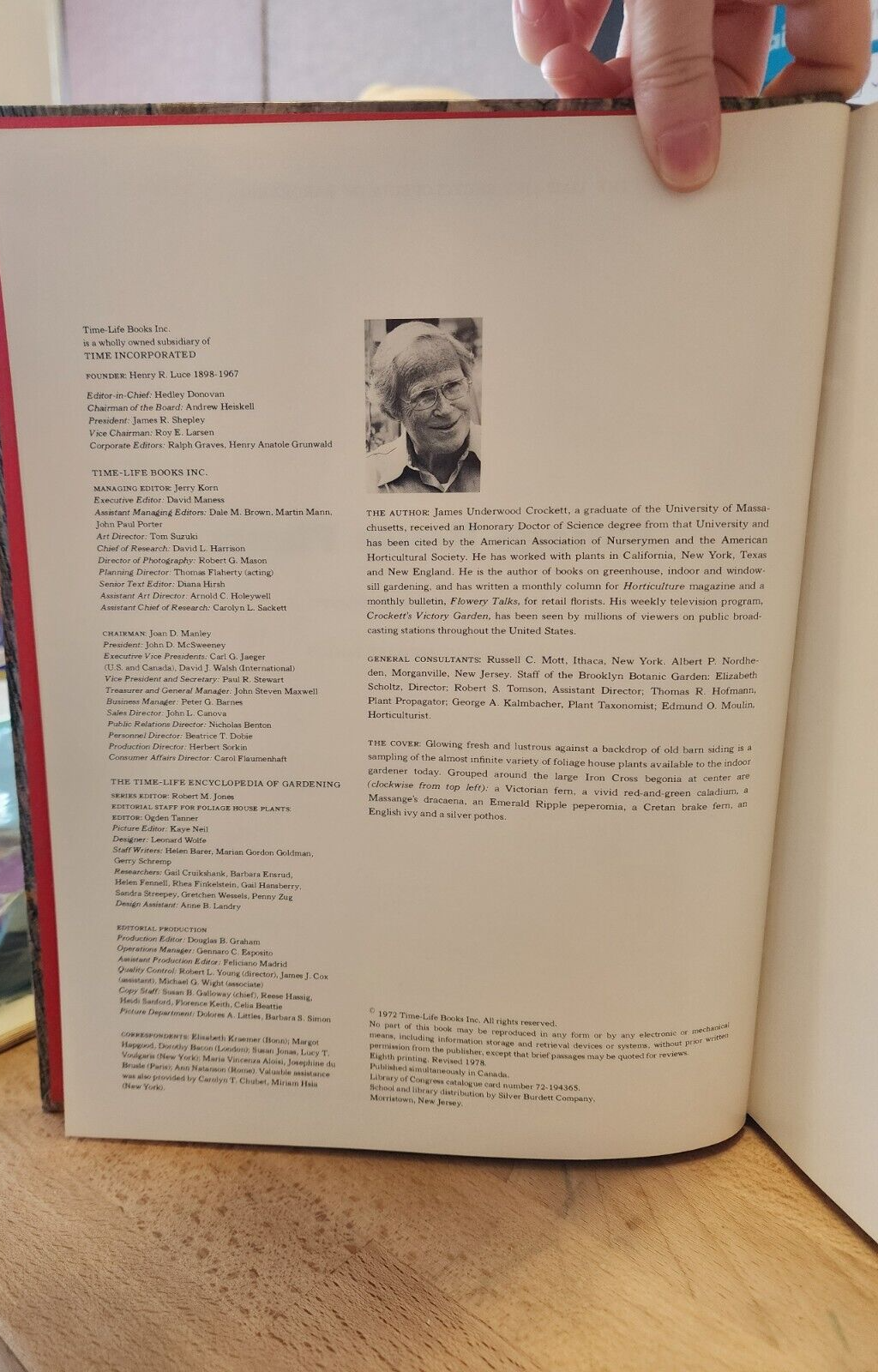 Foliage House Plants by James Underwood Crockett - 1977, Hardcover