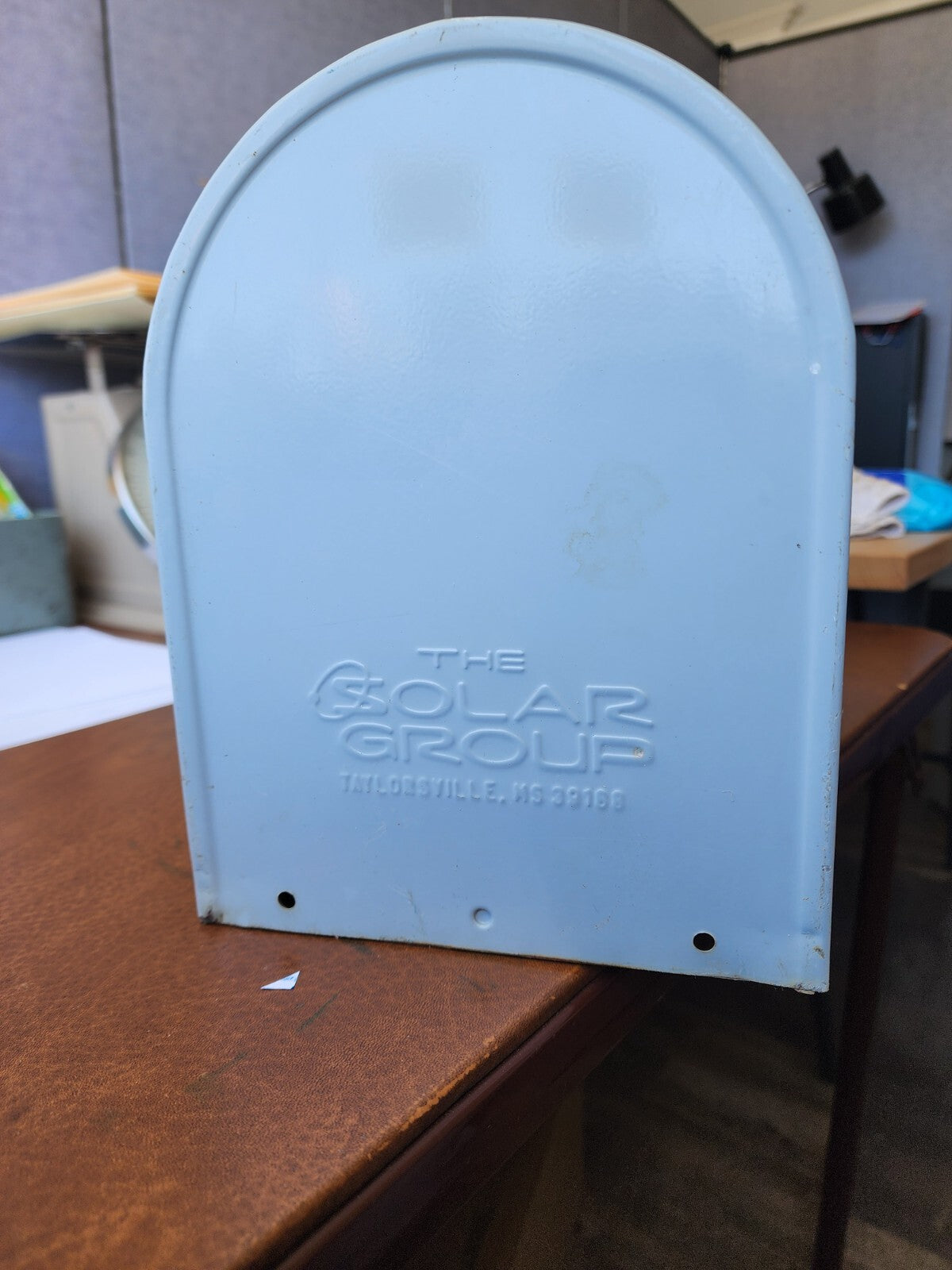 The Solar Group Gray Mailbox 19” X 6.5” X 8.75” Preowned