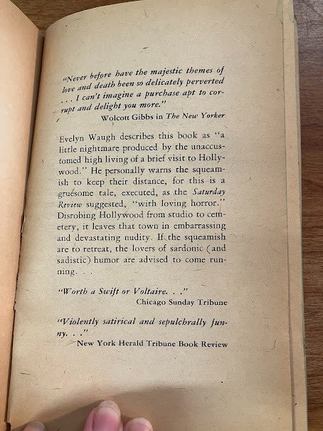 Vtg Paperback - The Loved One by Evelyn Waugh