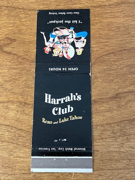 VINTAGE MATCHCOVERS - Club Harrah's Reno and Lake Tahoe - sold in a lot of 5