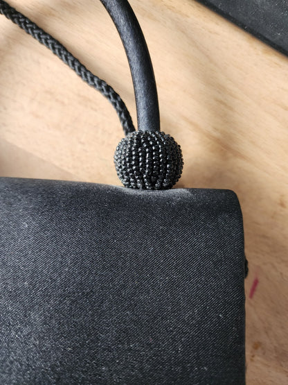 NWT Vintage Another Y&S Original Stunning Black Bag Satin