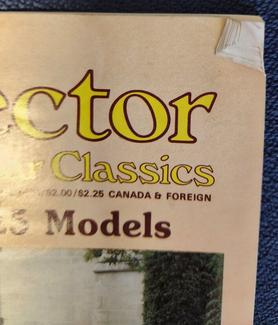Lot of 3 CAR COLLECTOR AND CAR CLASSICS, Jan, June, Sept 1983
