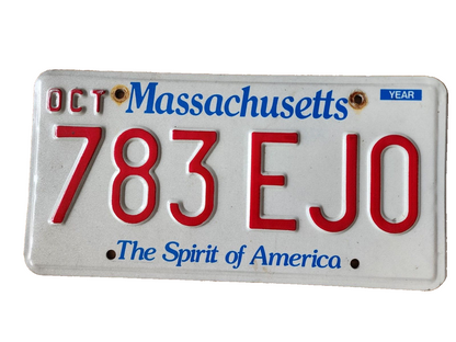 Massachusetts The Spirit Of America License Plate, MA Lic 