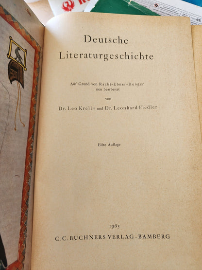 Deutsche Literaturgeschichte. Krell, Leo und Leonhard Fiedler:
