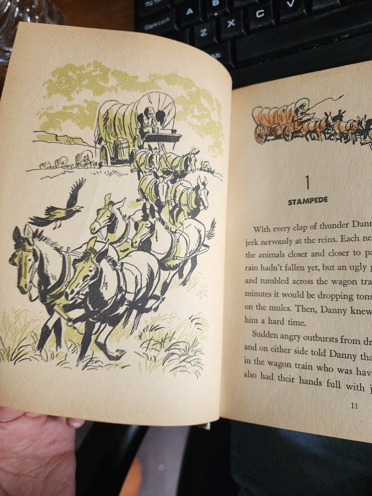 Vtg Harcover Book - Wagon Train by Troy Nesbit 1959~Authorized TV Edition
