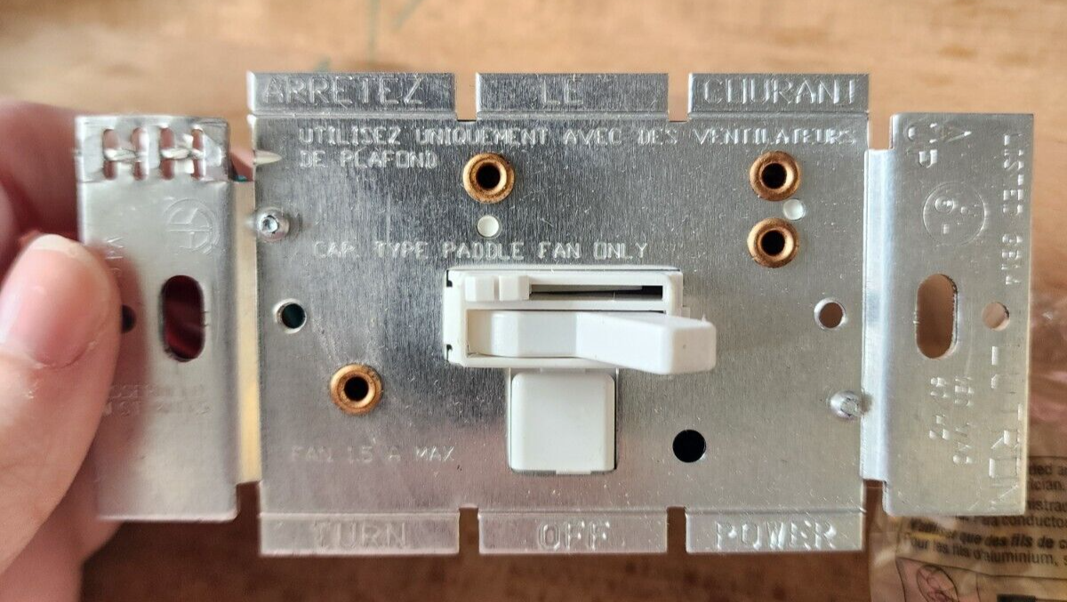 LUTRON AYFSQ-F-WH 1.5AMP FAN CONTROL QUIET 3 SPEED WHITE SINGLE POLE 3 WAY