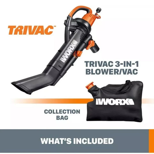 WORX Trivac WG505 Black/Orange 3-in-1 Leaf Vacuum Blower NEW SEALED