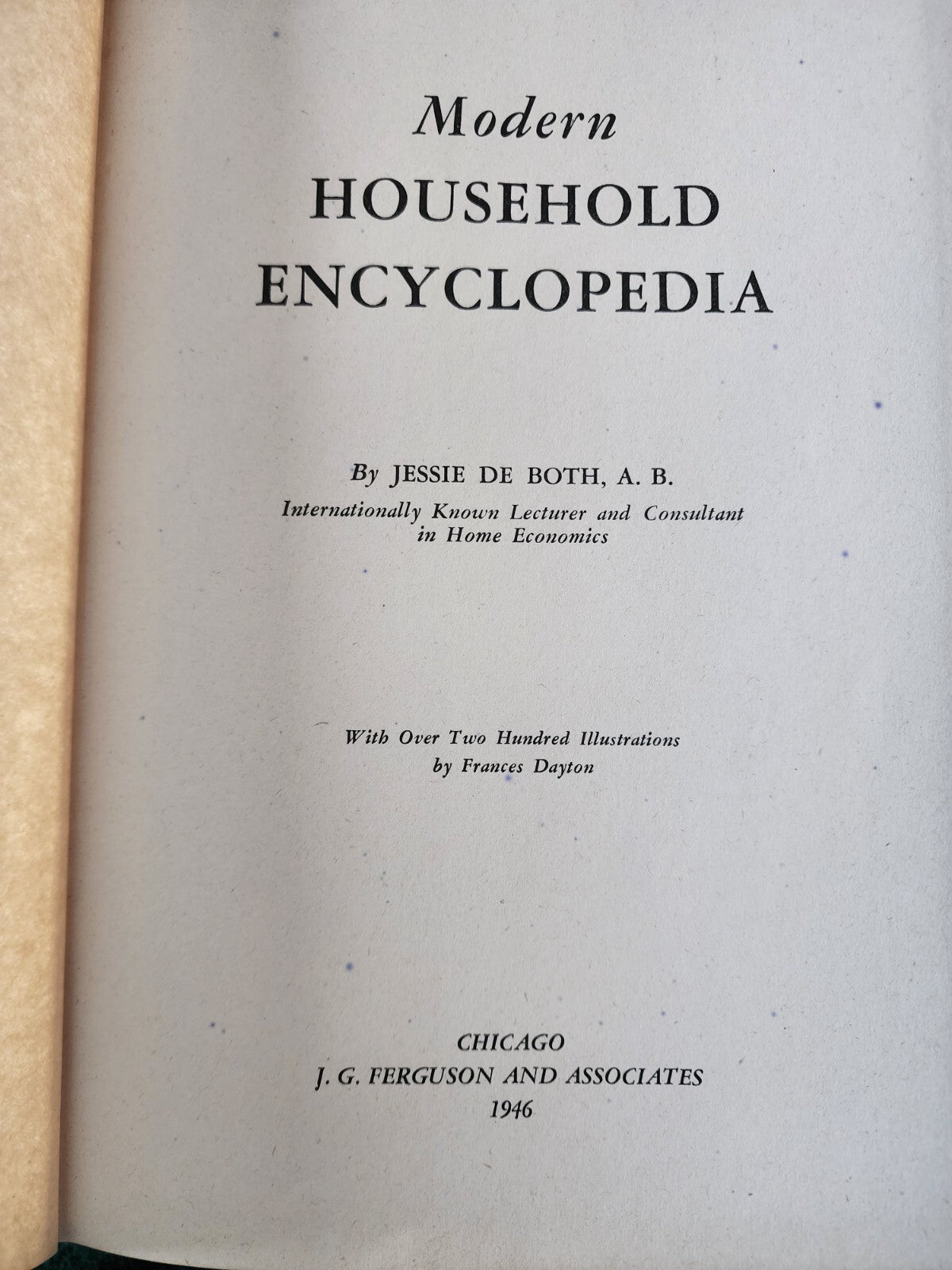1946 Modern Household Encyclopedia Jessie De Both Hardcover Deluxe Edition