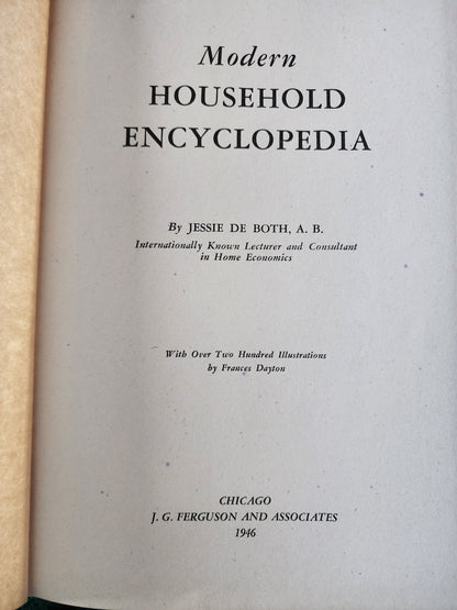 1946 Modern Household Encyclopedia Jessie De Both Hardcover Deluxe Edition