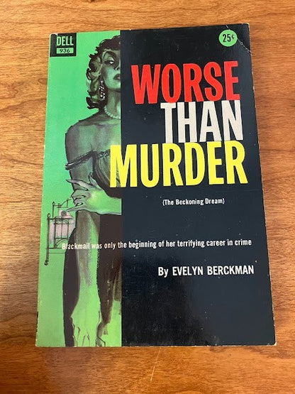 Vtg Paperback - WORSE THAN MURDER - Evelyn Berckman