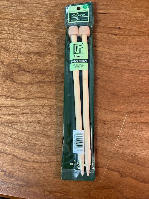 Bamboo Premium Knitting Needles - Lot of 5 - No. 6, 7, 9, 13, and 13