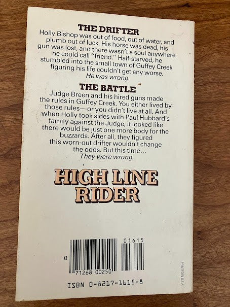 HIGH LINE RIDER By William A. Lucky