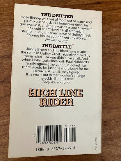 HIGH LINE RIDER By William A. Lucky