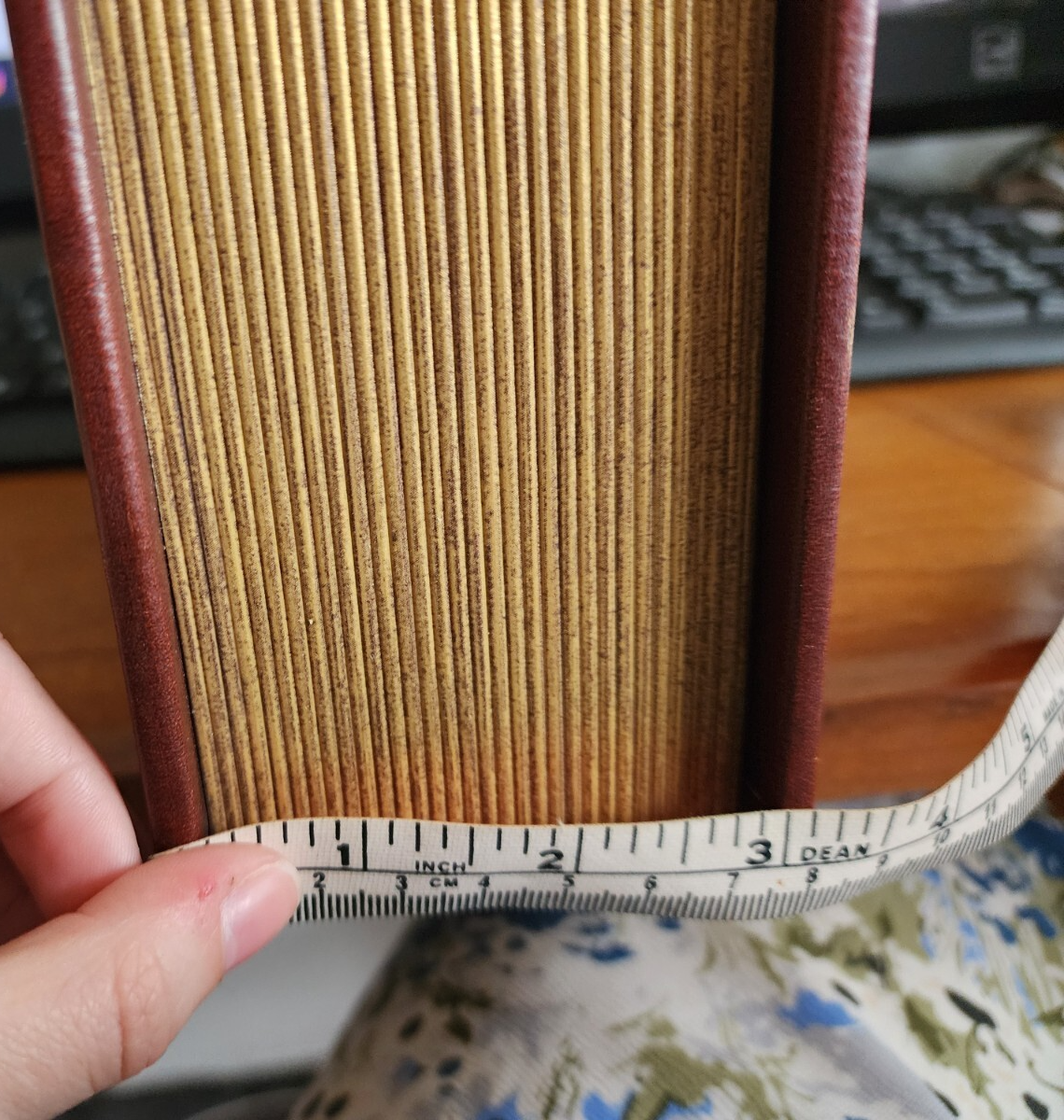 Hidden Compartment Faux Lined Book Magnet Close