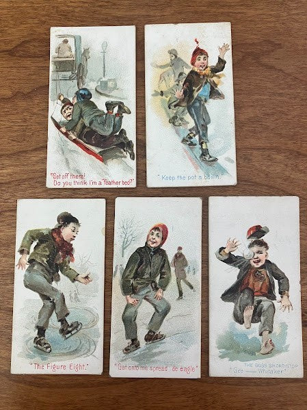 Duke's Cigarette Cards: In The Snow - Lot of 5