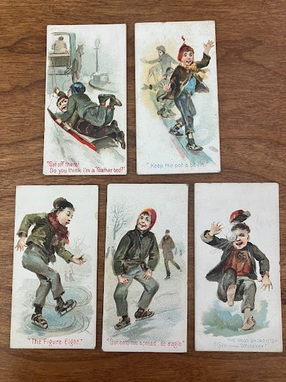 Duke's Cigarette Cards: In The Snow - Lot of 5