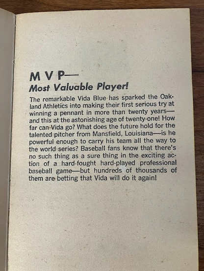 Vintage Paperback - Richard Deming: VIDA - Baseball Pitcher