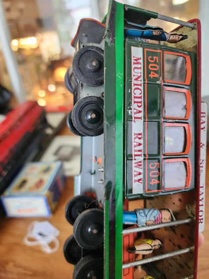 Vtg #504 POWELL & MASON Sts. Municipal Railway Tin Litho Friction Cable Car