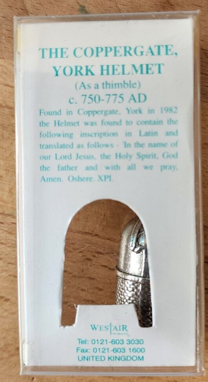 Pewter Thimble Knight Helmet