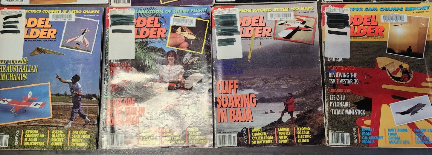 Model Builder Airplane Aviation Magazines RC Modeler 1992 full year 12 issues
