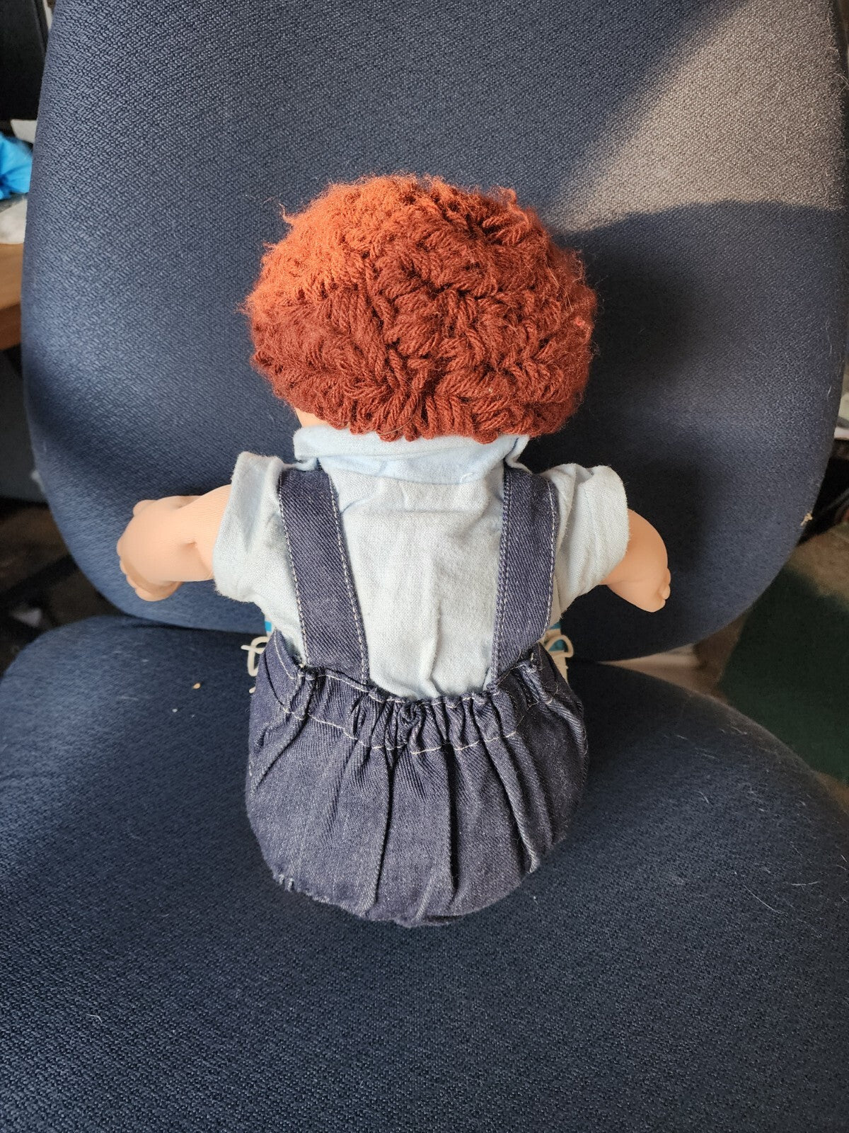 Vtg Cabbage Patch Kids Doll 1982 Boy Overalls Red Hair - 2 Outfits