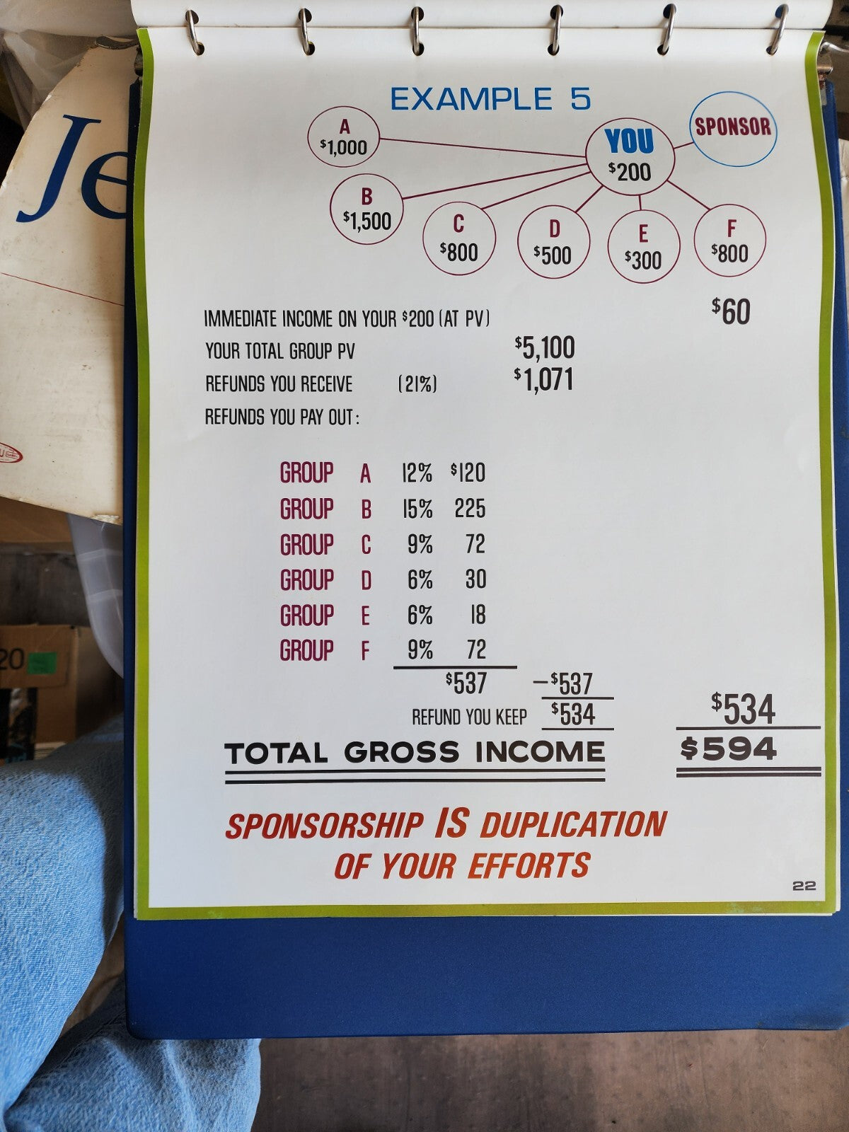 OOAK Vintage Amway Poster Examples In a Binder Folder