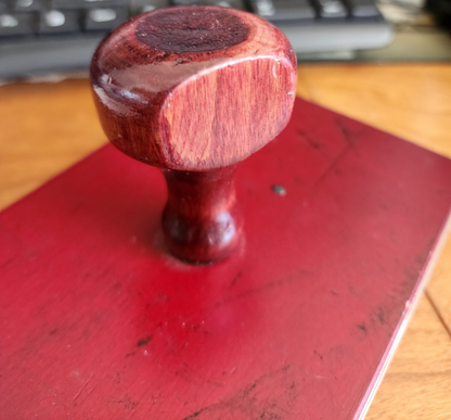 Large Wooden Rubber Stamp Number 3 - 4.5" x 6.5"