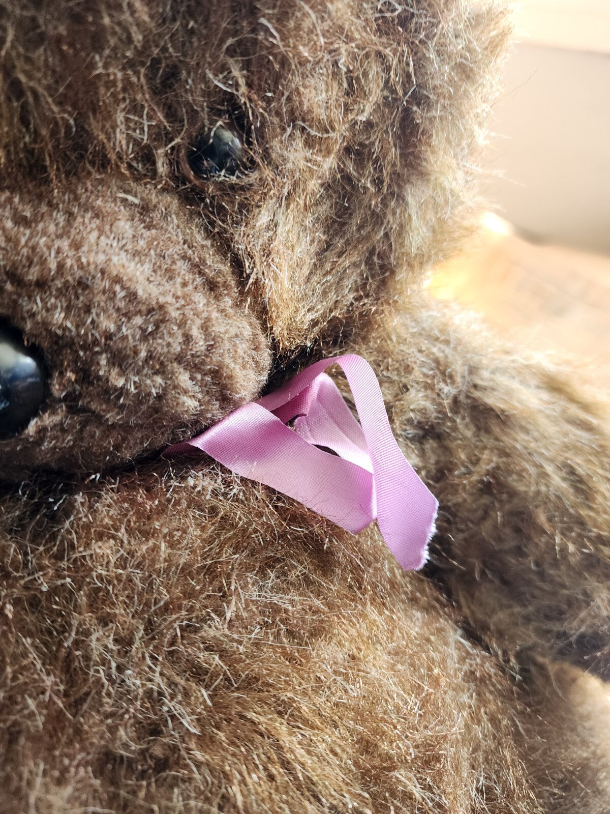 Vtg 1980's Brown Teddy Bear Stuffed Plush Animal Toy