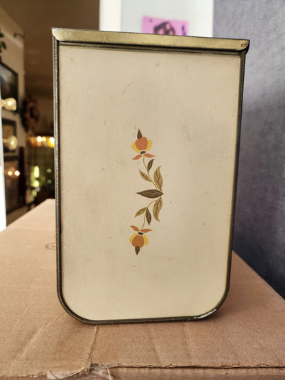 Rare Vtg Jewel T Autumn Leaf BREAD BOX metal 1940's
