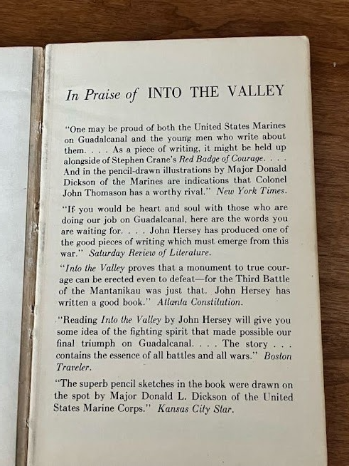 Into the Valley by John Hersey