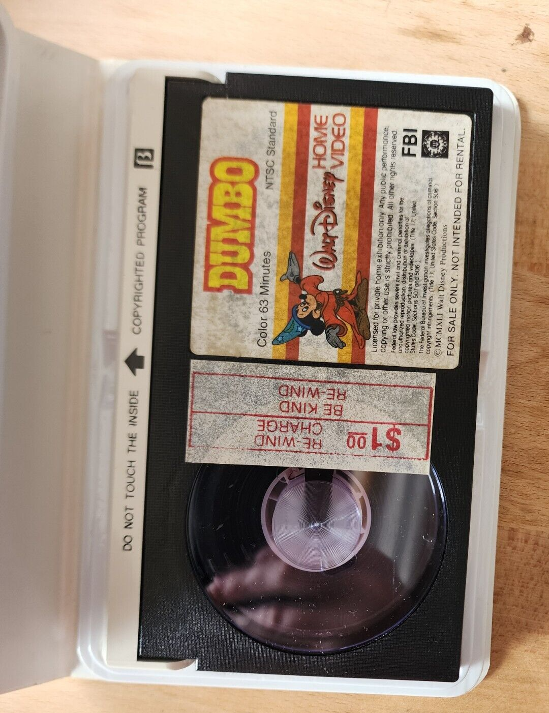 Vintage Walt Disney Dumbo BETA Cassette tape 1985