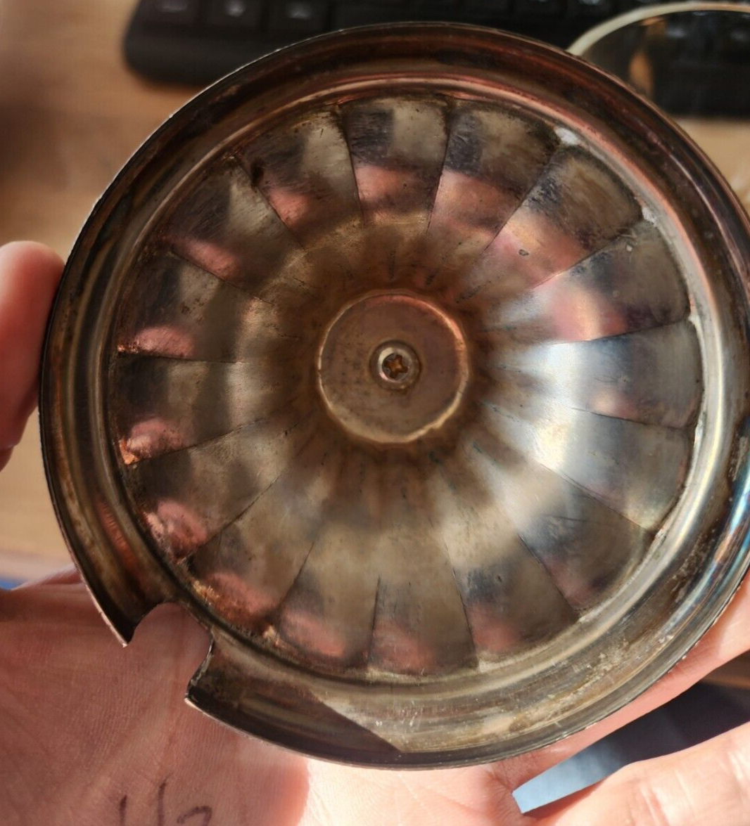 Vtg Clear Cut Glass Jelly Jar w/Lid