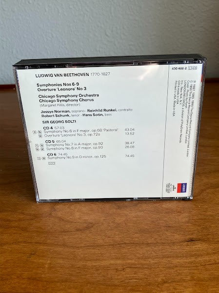 CD - Beethoven The Nine Symphonies - Chicago Symphony Orchestra Sir George Solti