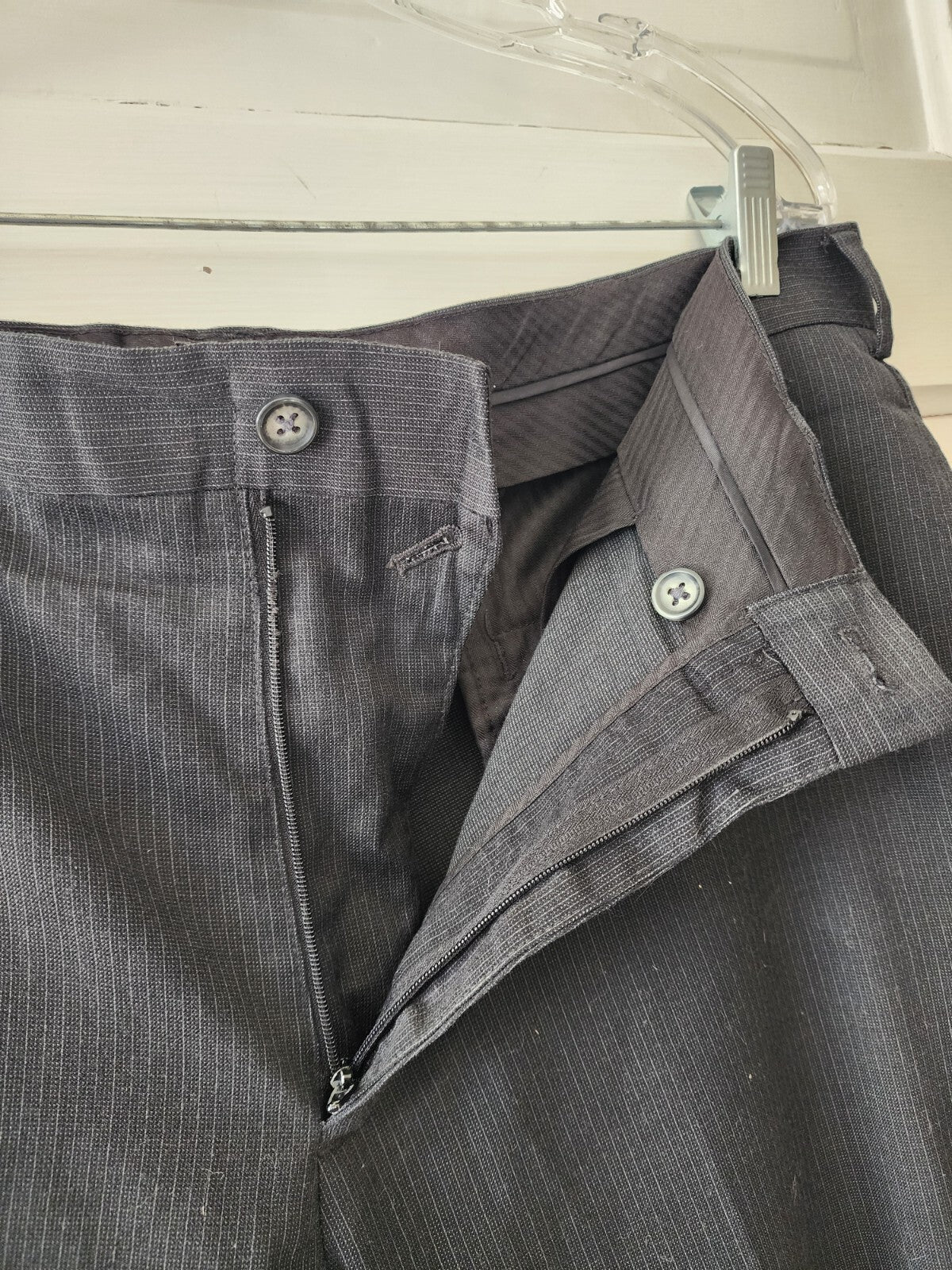 Pants Black 38x30 Dress Pin Stripe