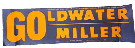 Goldwater Miller Bumper Sticker