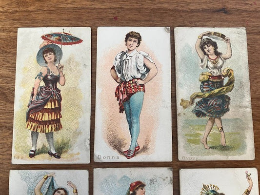 W.S. Kimball Tobacco Trade Cards: Dancing Women
