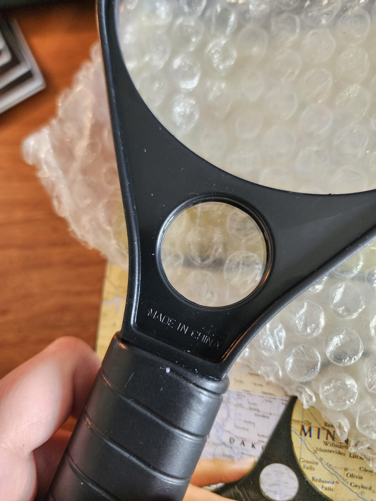 Jumbo 9" Plastic Magnifying Glass, Black