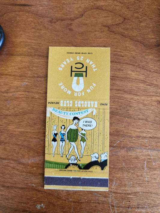Vintage Matchbook Harold's Club Reno Nevada Casino Memorabilia 