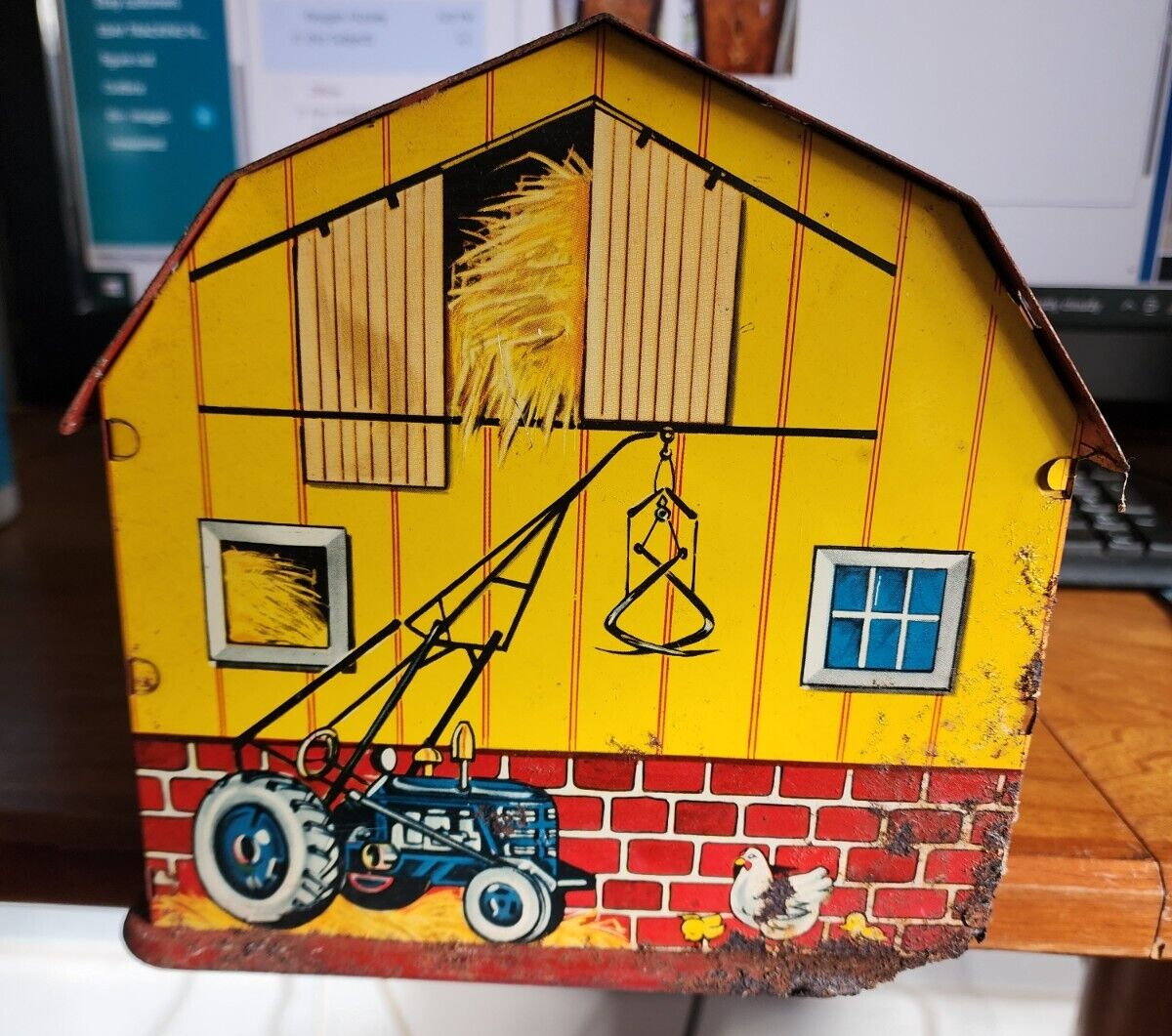 Vtg Marx Tin Litho THE MAGIC Barn Garage 1950s