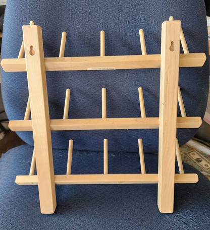 Wall Mount June Tailor Sewing 15 Thread Spool Holder Wood