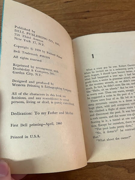 Vtg Paperback - The Very First Time - Richard Fisher