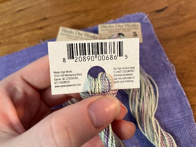 Weeks Dye Works - Linen Fabric and (3) Floss