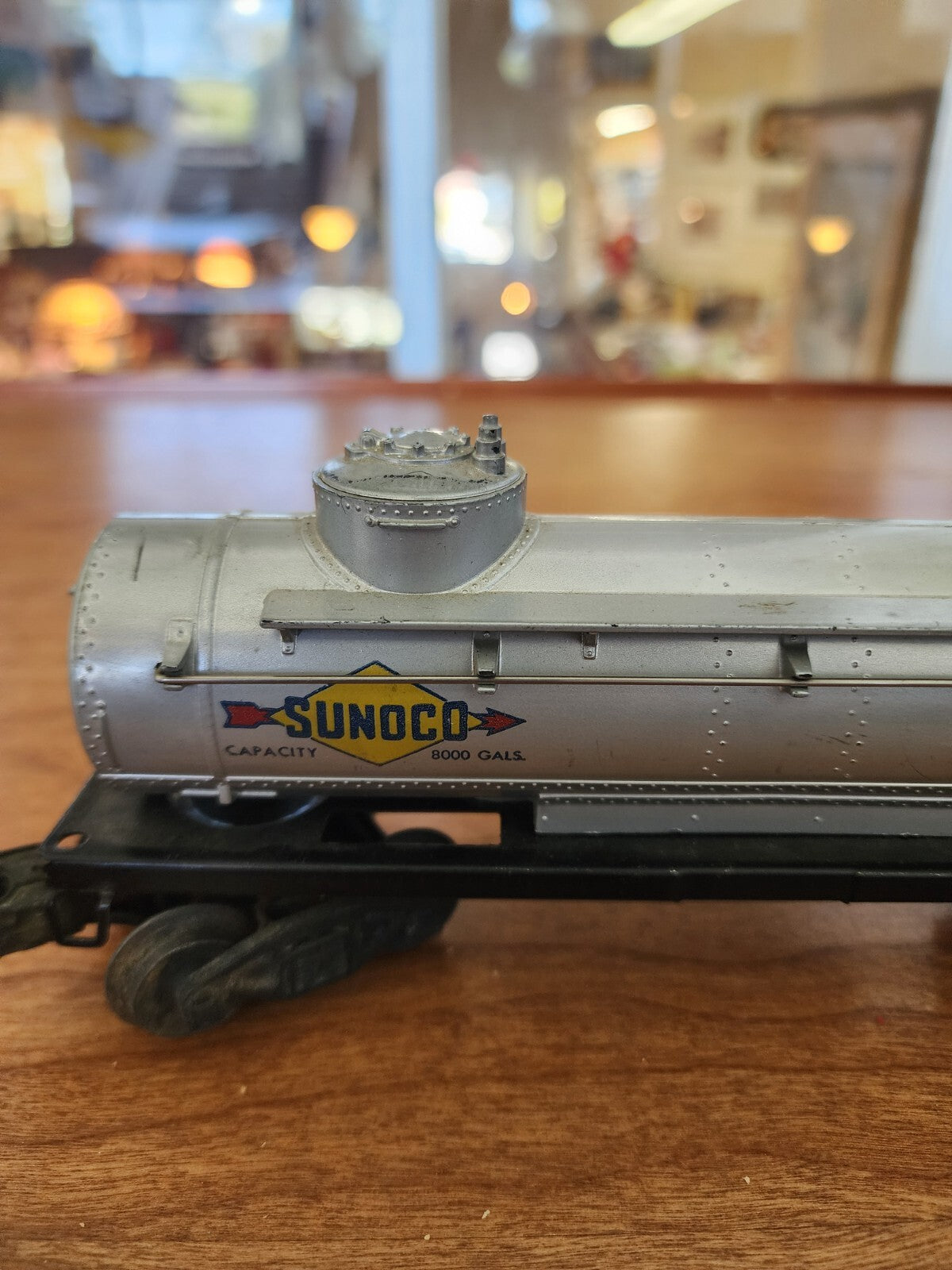 VtgLionel Train Sunoco O-Guage Gas Oil Tanker Car 9"