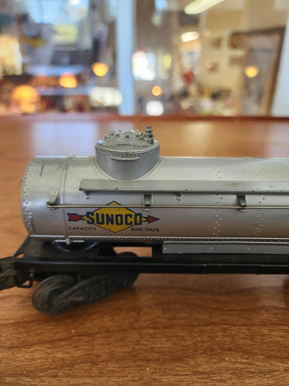 VtgLionel Train Sunoco O-Guage Gas Oil Tanker Car 9"