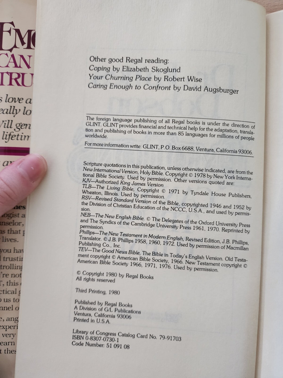 Emotions Can You Trust Them? - Hardcover By James Dobson - GOOD