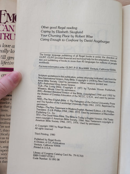 Emotions Can You Trust Them? - Hardcover By James Dobson - GOOD